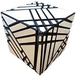 JuMo 5x5x5 Ghost Magic Cube Black Body with Silvery Stickers
