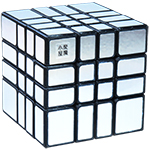 JuMo 4x4 Magnetic Mirror Block Cube Silvery Stickered Black