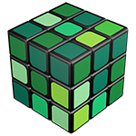 YH Gradient Green 3x3x3 Magic Cube
