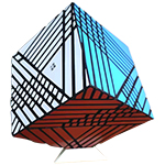 JuMo 8x8x8 Ghost Magic Cube Black Body with 6-color Stickers