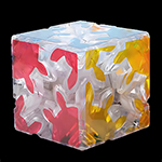 ZM 3D Gear 2x2x2 Magic Cube Transparent