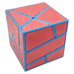 ZEPUZZLES Ghost Square-0 Blue with Red Tiles