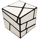 ZEPUZZLES Ghost Square-0 Black with White Tiles
