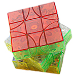 DianSheng Galaxy Cluster Corner Turning 3x3 Cube Core-Magnet Version Transparent
