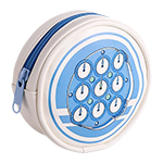 4-Button Clock Pouch Blue