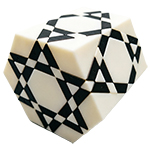 Galaxy Puzzle Hexagrammic Prism White Body with Black Dashed...