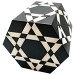 Galaxy Puzzle Hexagrammic Prism Black Body with White Dashed...