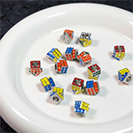 POP Cute Large-Hole Alloy Magic Cube-Shaped DIY Beads Jewelry