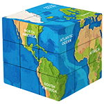 Artistic World Map 3x3x3 Magic Cube