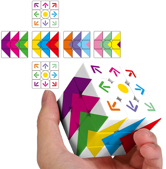 Colored Arrows 3x3x3 Magic Cube