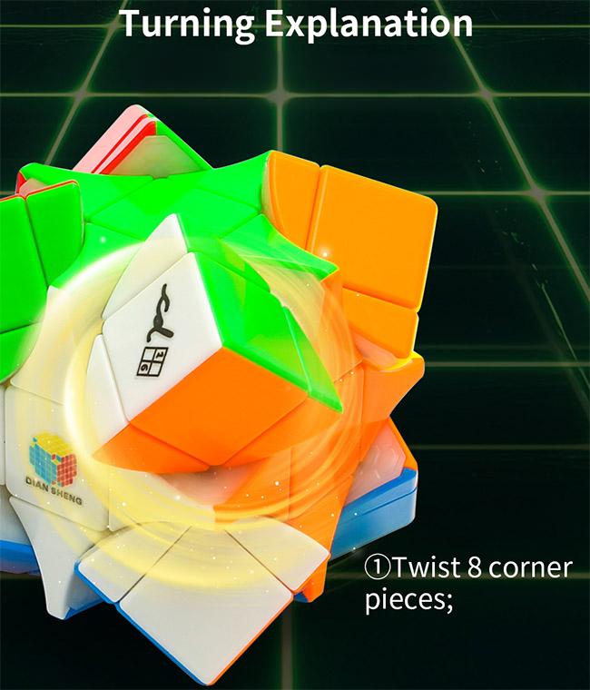 DianSheng Galaxy Cluster Corner Turning 3x3 Cube Core-Magnet Version