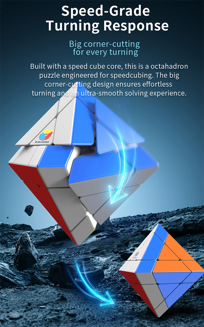 DianSheng Galaxy Cluster Dual Octahedron Core Magnetic Stickerless