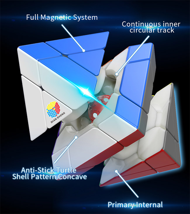 DianSheng Galaxy Cluster Dual Octahedron Core Magnetic Stickerless
