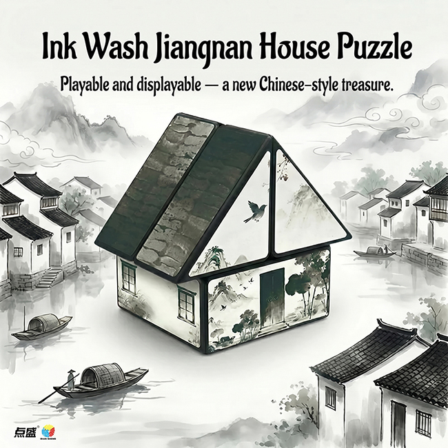 DianSheng Ink Wash Jiangnan House 2x2 Cube