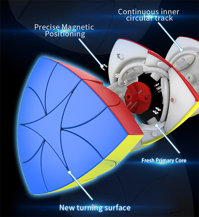 DianSheng Galaxy Cluster Corner Carnation Tetrahedron Magnetic Stickerless Version