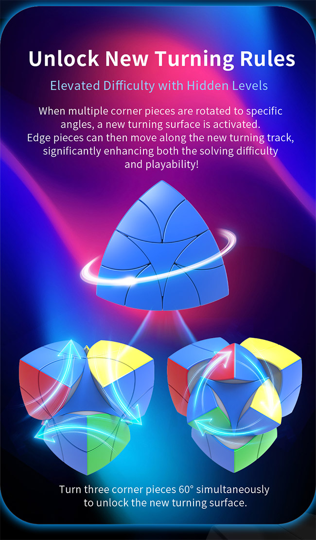 DianSheng Galaxy Cluster Corner Carnation Tetrahedron Magnetic Stickerless Version