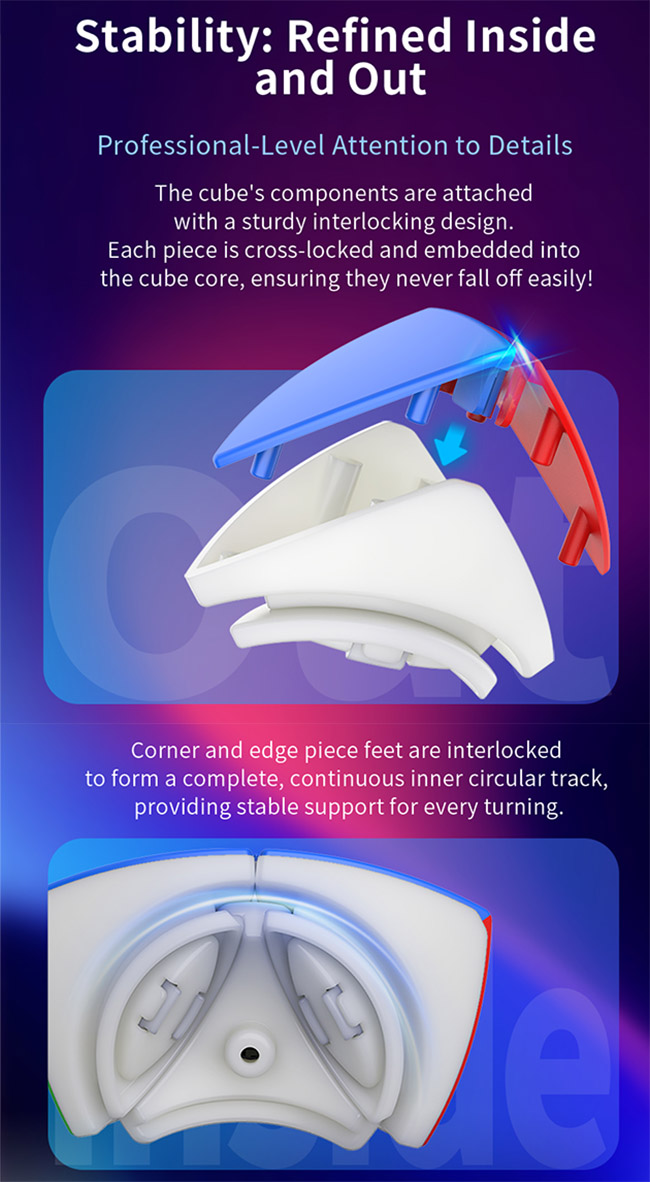 DianSheng Galaxy Cluster Corner Carnation Tetrahedron Magnetic Stickerless Version