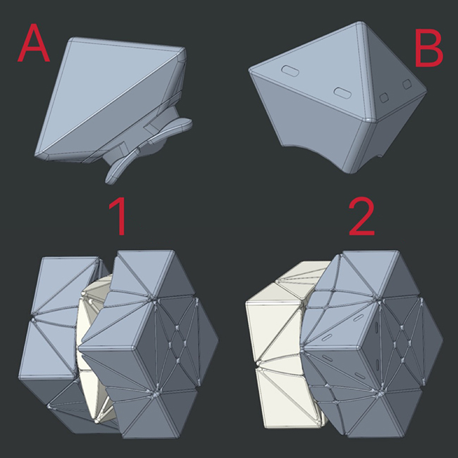 Funs LimCube Crucis 3x3x3 + Skewb Ⅰ Cube Black