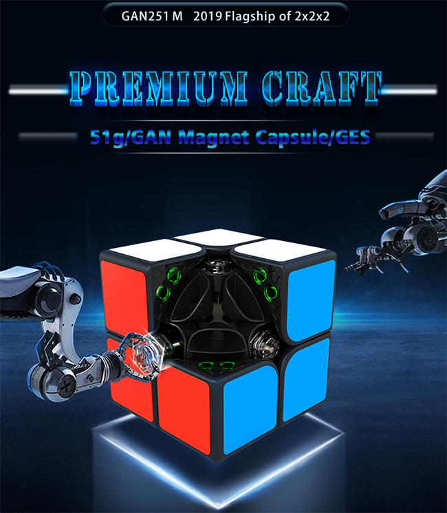 GAN251 M 2x2x2 Magnetic Speed Cube Stickerless