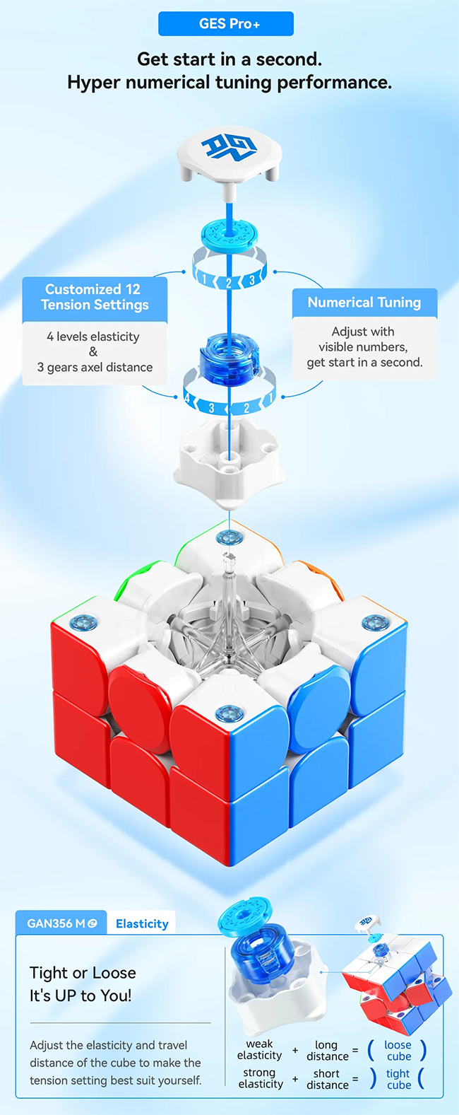 Gan356 M E 3x3x3 Magnetic Speed Cube