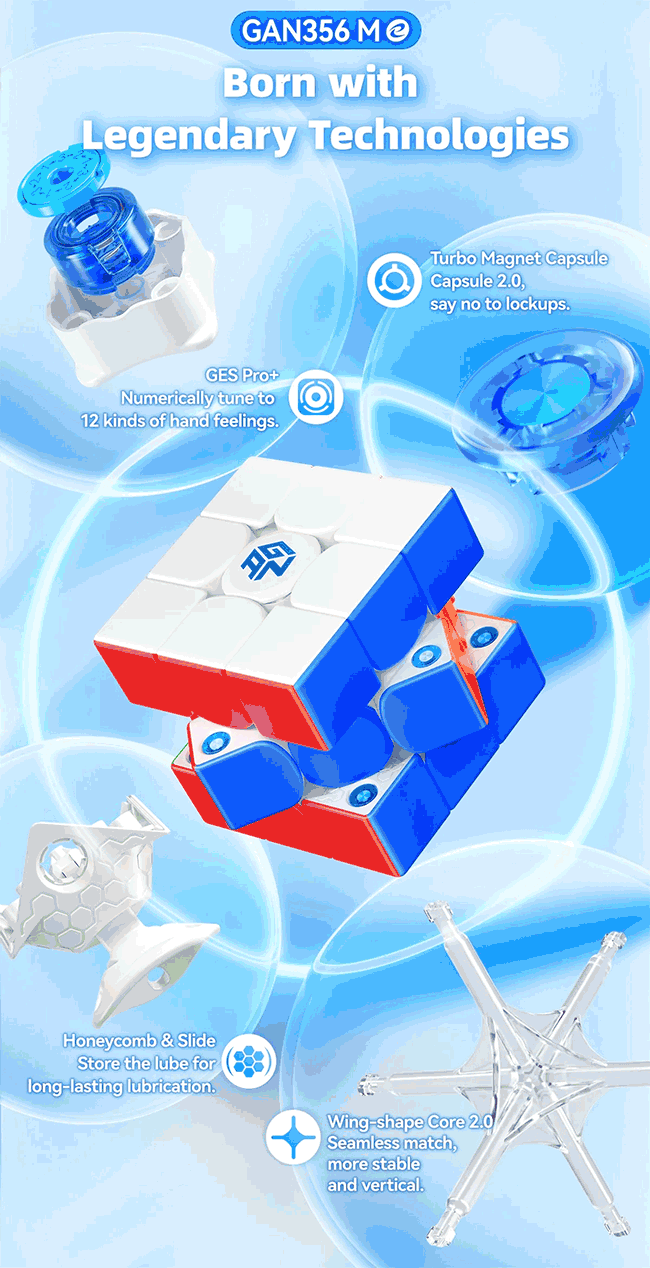 Gan356 M E 3x3x3 Magnetic Speed Cube