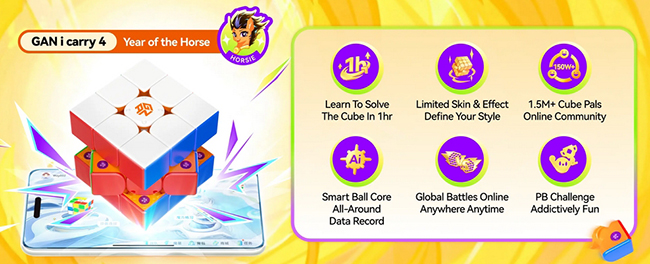 Gan356 i Carry 4 Smart Speed Cube 2026 New Year Edition