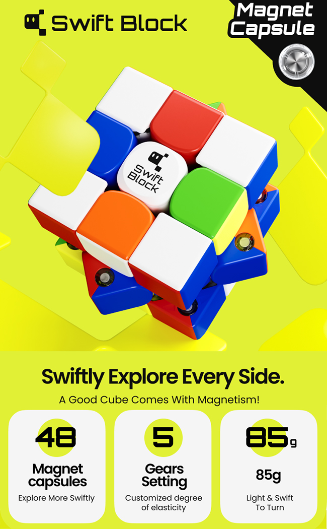 GAN Swift Block 355S 3x3 Magic Cube