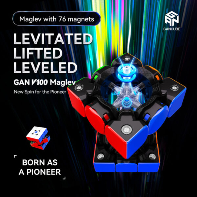 GAN V100 Maglev 3x3x3 Speed Cube UV Coated