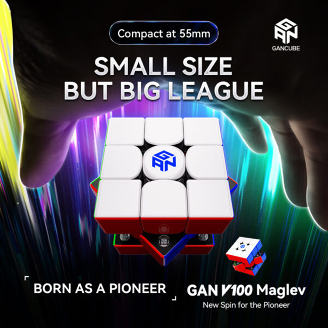 GAN V100 Maglev 3x3x3 Speed Cube UV Coated