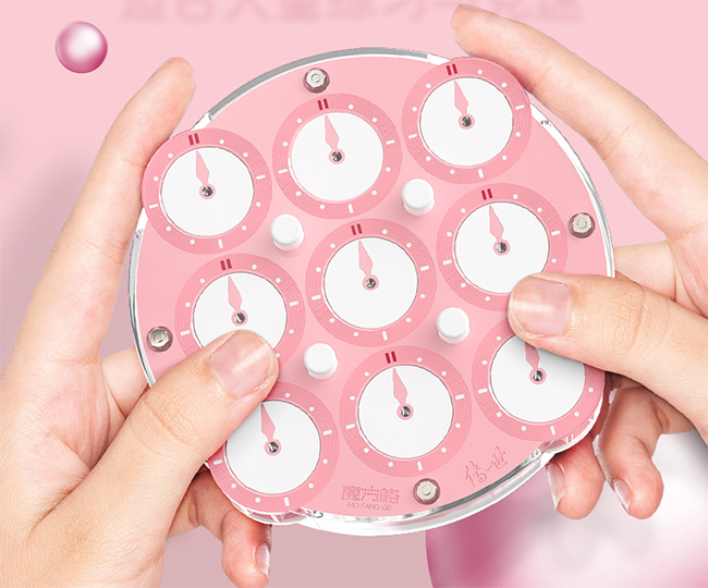 QiYi ChuanShi Magnetic Magic Clock Pink