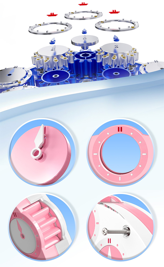 QiYi ChuanShi 3x3 Magnetic Magic Clock Pink