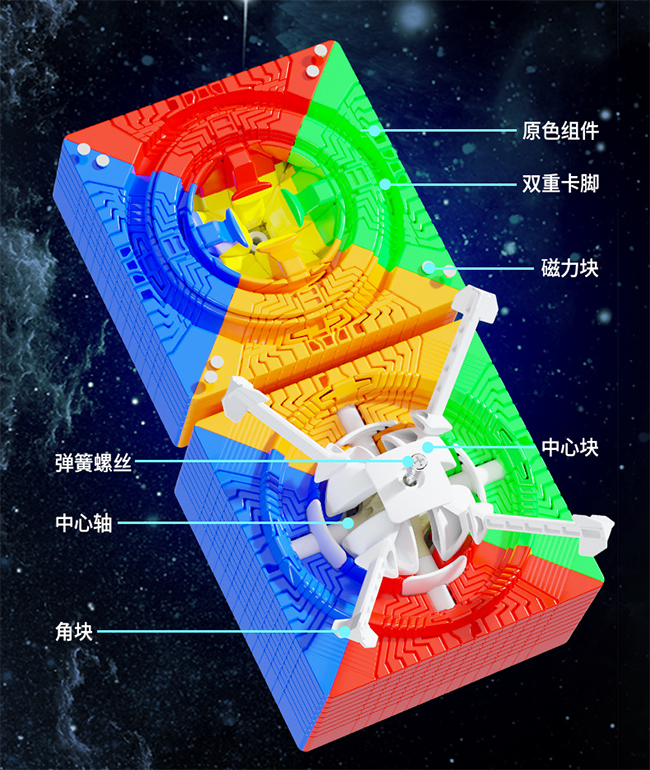 MoSheng Magnetic 15x15x15 Magic Cube Stickerless