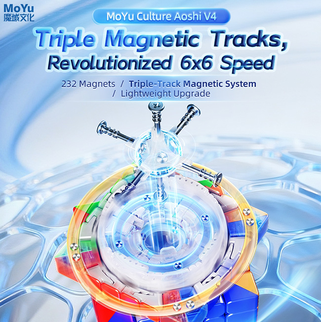 MoYu AoShi V4 6x6x6 Cube Triple-Track Magnetic Version