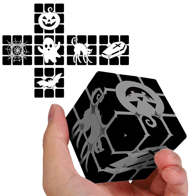 Halloween-themed Glow-in-the-dark 3x3x3 Magic Cube