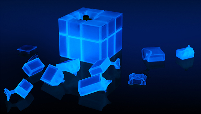 QiYi Mirror Block Magic Cube Luminous Blue