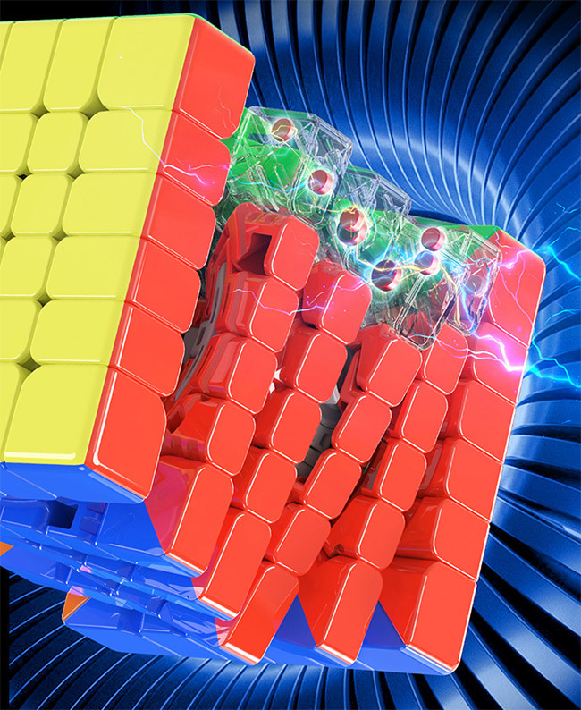 QiYi Warrior M 6x6x6 Cube Stickerless UV Version