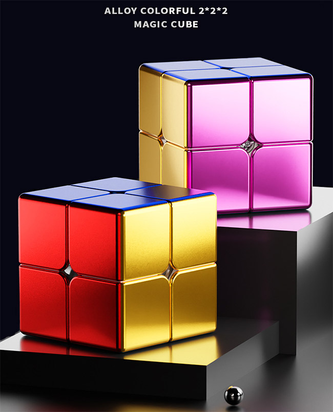 SengSo Alloy Colorful 2x2x2 Magic Cube