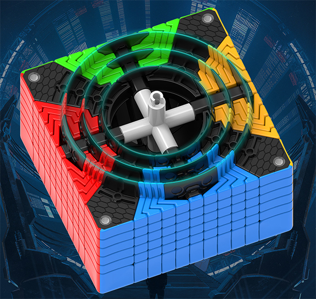 DianSheng Galaxy 11M 11x11 Magnetic Speed Cube Stickerless with Black Core 