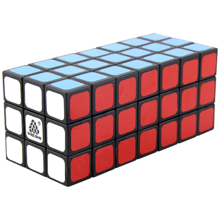 WitEden Fully Functional 3x3x7 Cuboid Cube Black