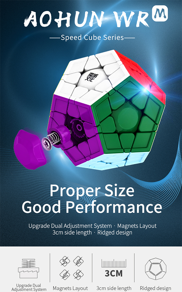 MoYu AoHun WR M Magnetic Megaminx Stickerless Speed Cube