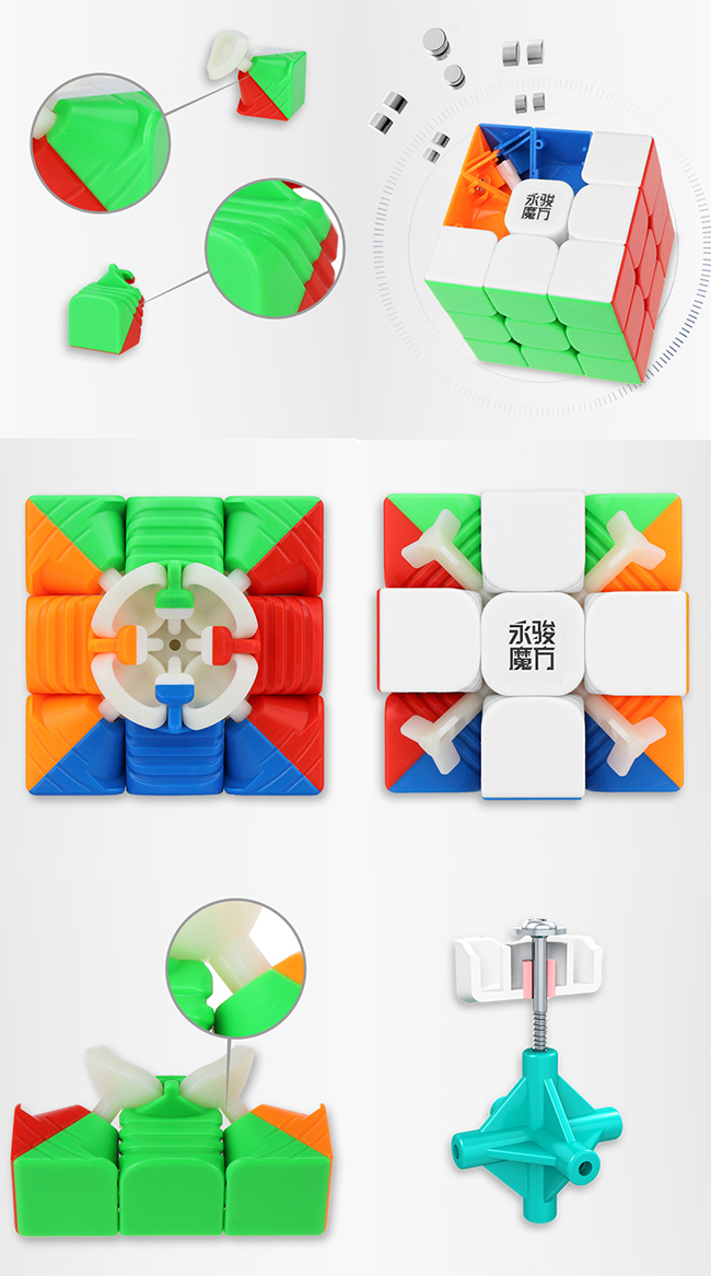 YongJun YuLong V2 M 3x3x3 Magnetic Magic Cube Black
