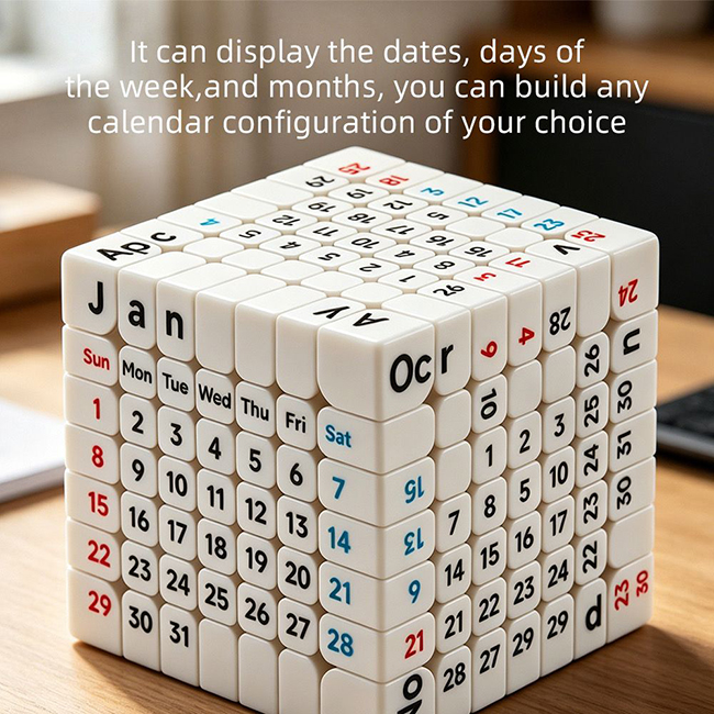 Calendar 7x7x7 Magic Cube