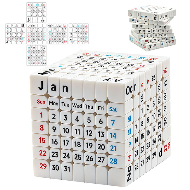 Calendar 7x7x7 Magic Cube