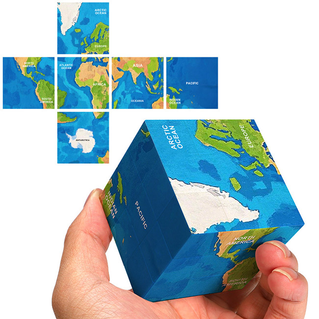 Artistic World Map 3x3x3 Magic Cube